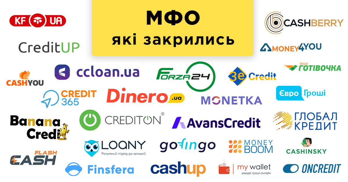МФО які закрились